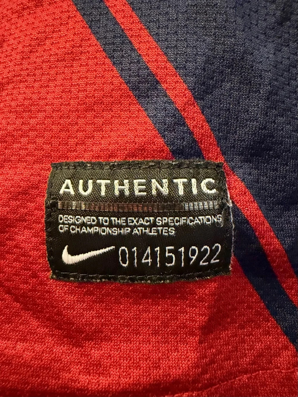 Vintage Nike Authentic US Soccer Red & Navy Dri-FIT Jersey- World Cup 2010